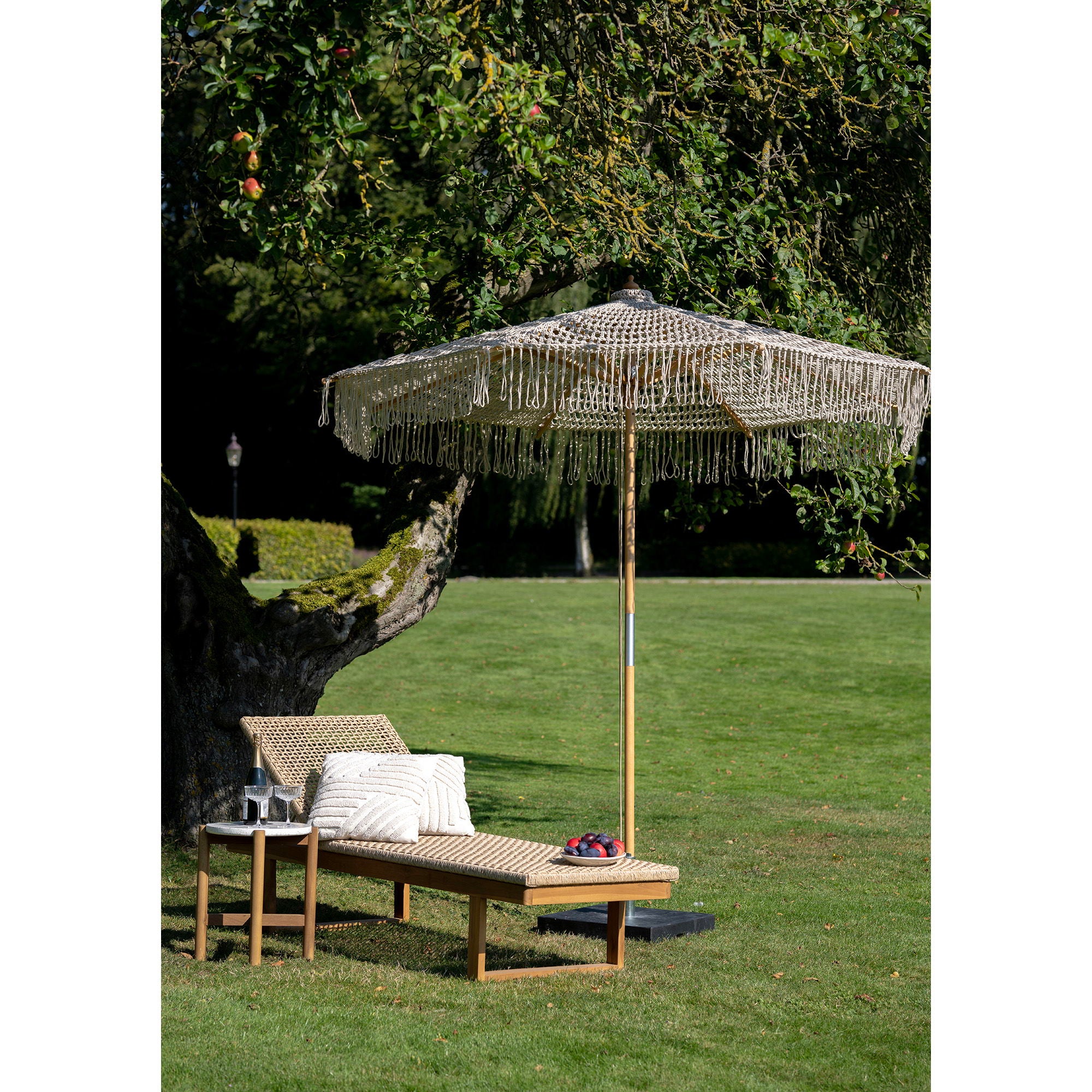 Derby Sun Lounger - Sun Lounger, teak/polyrattan, nature